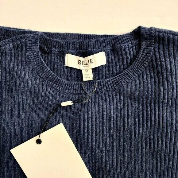 NWT Billie the label - S, M -Christine Rib Knit Sweater - French Navy Blue - Picture 7 of 9